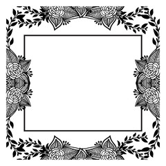 Ornamental vintage frames, isolated on white background, for birthday card, wedding invitations. Vector