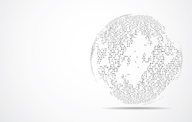 Global network connection. World map point and line composition concept of global business. Vector Illustration