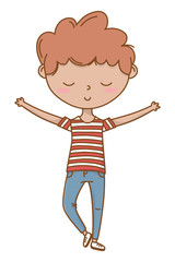 Teenager boy cartoon design vector illustrator