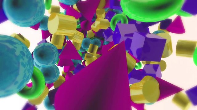 torus square triangle sphere particle animation