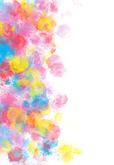 Abstract watercolor brush spatter bot digital art painting soft focus for texture background