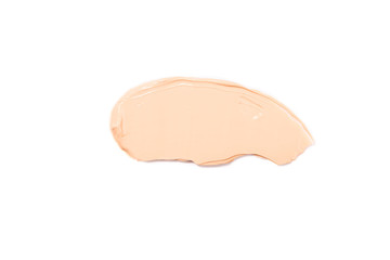 Liquid foundation smear isolated on white background.