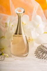 Obraz na płótnie Canvas Glass Perfume Bottle