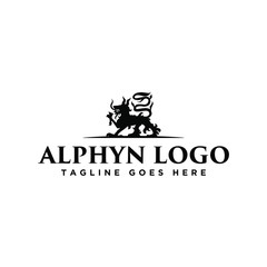 Alphyn Logo Silhouette Vector Image