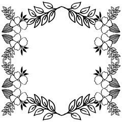 Beautiful floral border pattern frame, design various greeting cards. Vector