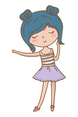 Teenager girl cartoon design vector illustrator