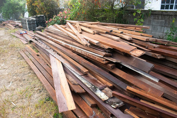 pile of used wood