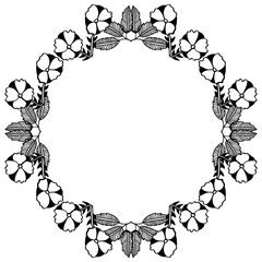 Shape of cards, with decoration elegant flower frame. Vector