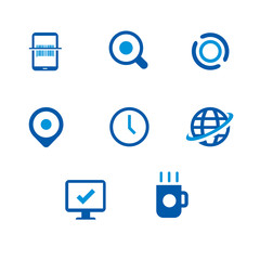 Information Technology Icons set design 