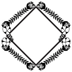 Isolated on a white, design wallpaper invitation cards, various shape of flower frame. Vector