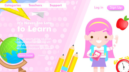 Back to School web design and Landing Page