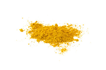 Curry powder isolated on white background