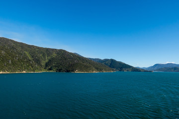 Stunning Marlborough Sounds landscape scenery in New Zealand