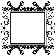 Crowd flower and leaf, beautiful wedding invitation card. Vector