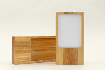 a small frame of wood that can be placed on a desk.