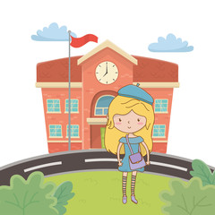 Teenager girl cartoon design vector illustrator