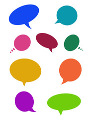 Vector collection of isolated speech bubbles . set of speech bubbles. Vector EPS 10.