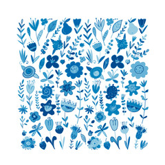 Fototapeta premium Floral frame for your design