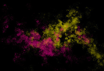 Abstract watercolor brush spatter bot digital art painting soft focus for texture background