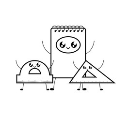 notebook with rules kawaii style