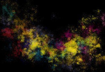 Abstract watercolor brush spatter bot digital art painting soft focus for texture background