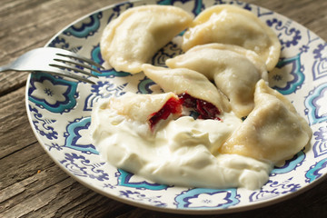 dumplings on a plate