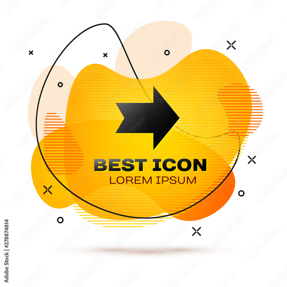 Poster black arrow icon isolated on white background. direction arrowhead symbol. navigation pointer sign. 