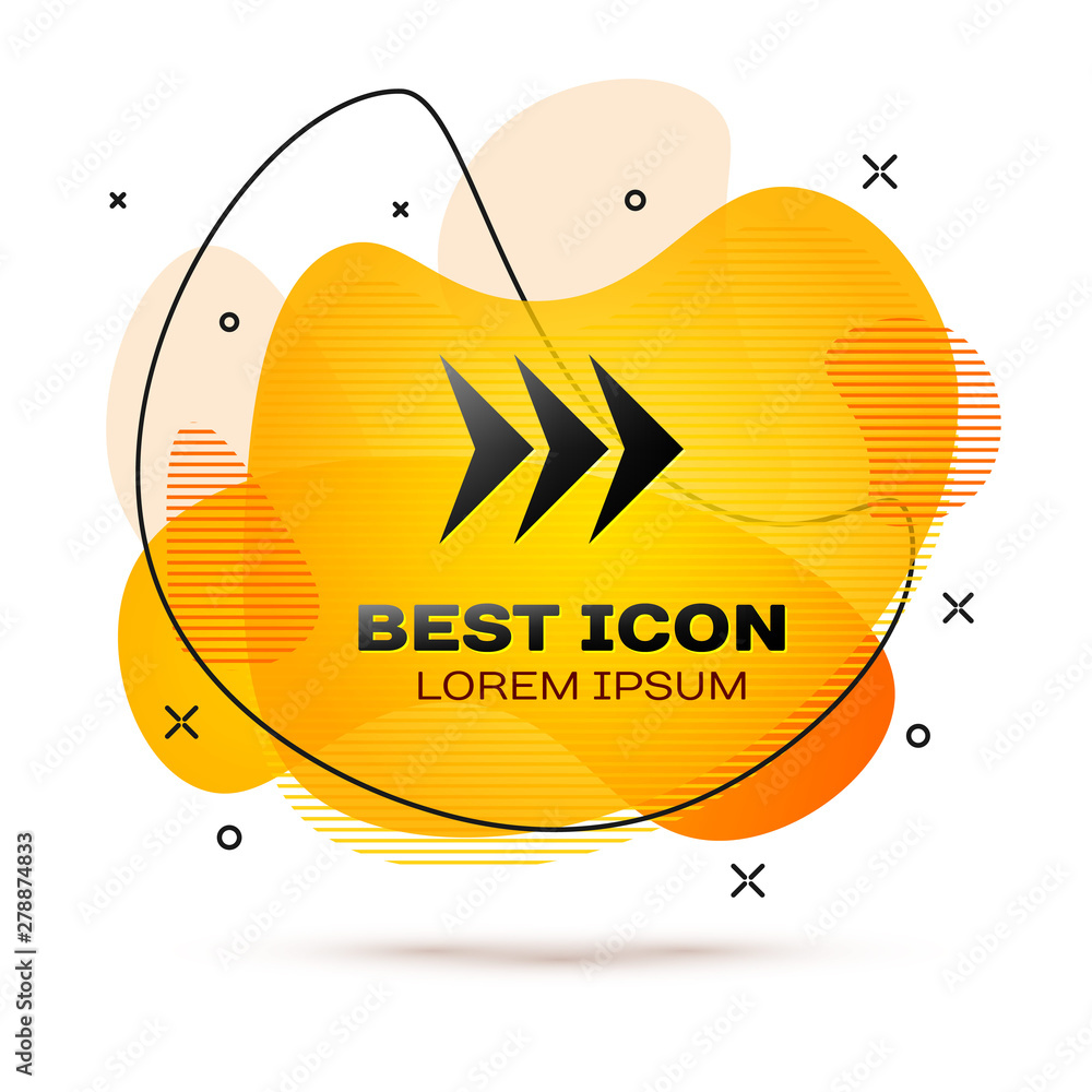 Poster black arrow icon isolated on white background. direction arrowhead symbol. navigation pointer sign. 