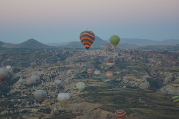 lot balonem, Turcja Kapadocja - obrazy, fototapety, plakaty