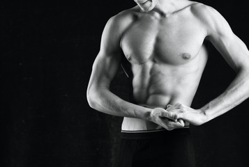 Fototapeta na wymiar portrait of muscular man