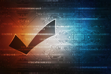 2d illustration Checkbox Tick