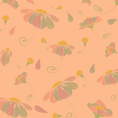 Fototapeta na wymiar seamless pattern with autumn leaves
