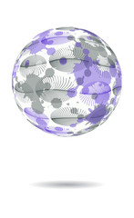 abstract celestial eye lashes planet purple
