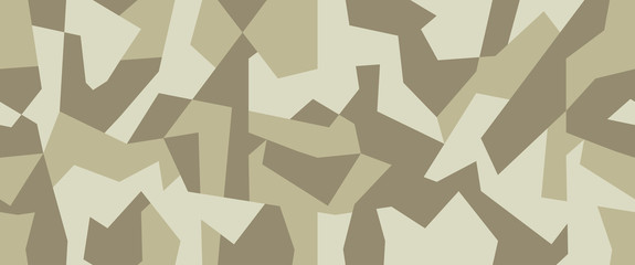 Military camo seamless pattern. Geometric camouflage backdrop in light green and beige color. Stock vector background. © Юрий Парменов