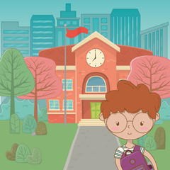 Teenager boy cartoon design vector illustrator