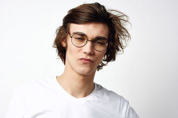 Fototapeta premium portrait of young man in glasses