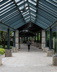 hamburg japanese garden covered pathway jogger