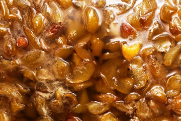 Pear jam back background texture macro