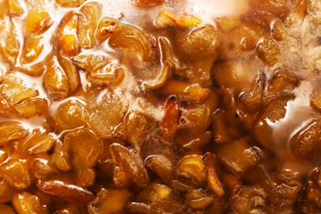 Pear jam back background texture macro