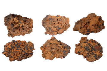 Seamless pattern Six cubes Laterite stone isolated on white backgrounds.