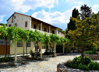 yard of a Greek Monastery