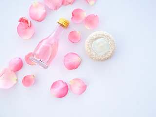 Natural spa set of rose and Scented candle potpourri