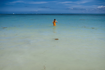 woman on the beach