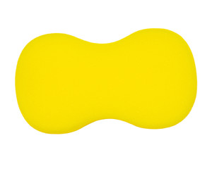 Sponge yellow for cleaning car isolated on white background. 
