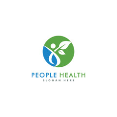 people health logo icon, human symbol design - vector