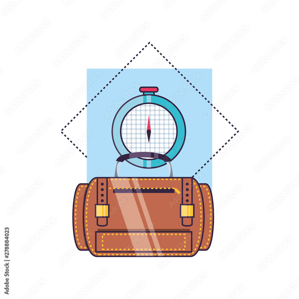 Poster compass guide device with suitcase