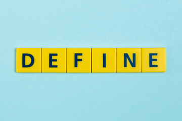 Define word on scrabble tiles