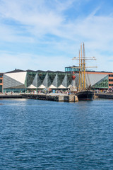Cultural Centre, Kulturvaerftet, modern building on the promenade, Helsingor, Denmark
