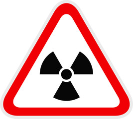 Triangular red Warning Hazard Symbol, vector illustration