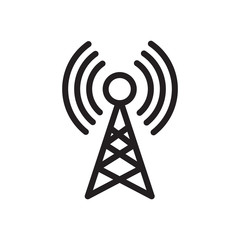 Transmitter Antenna Signal icon vector design template